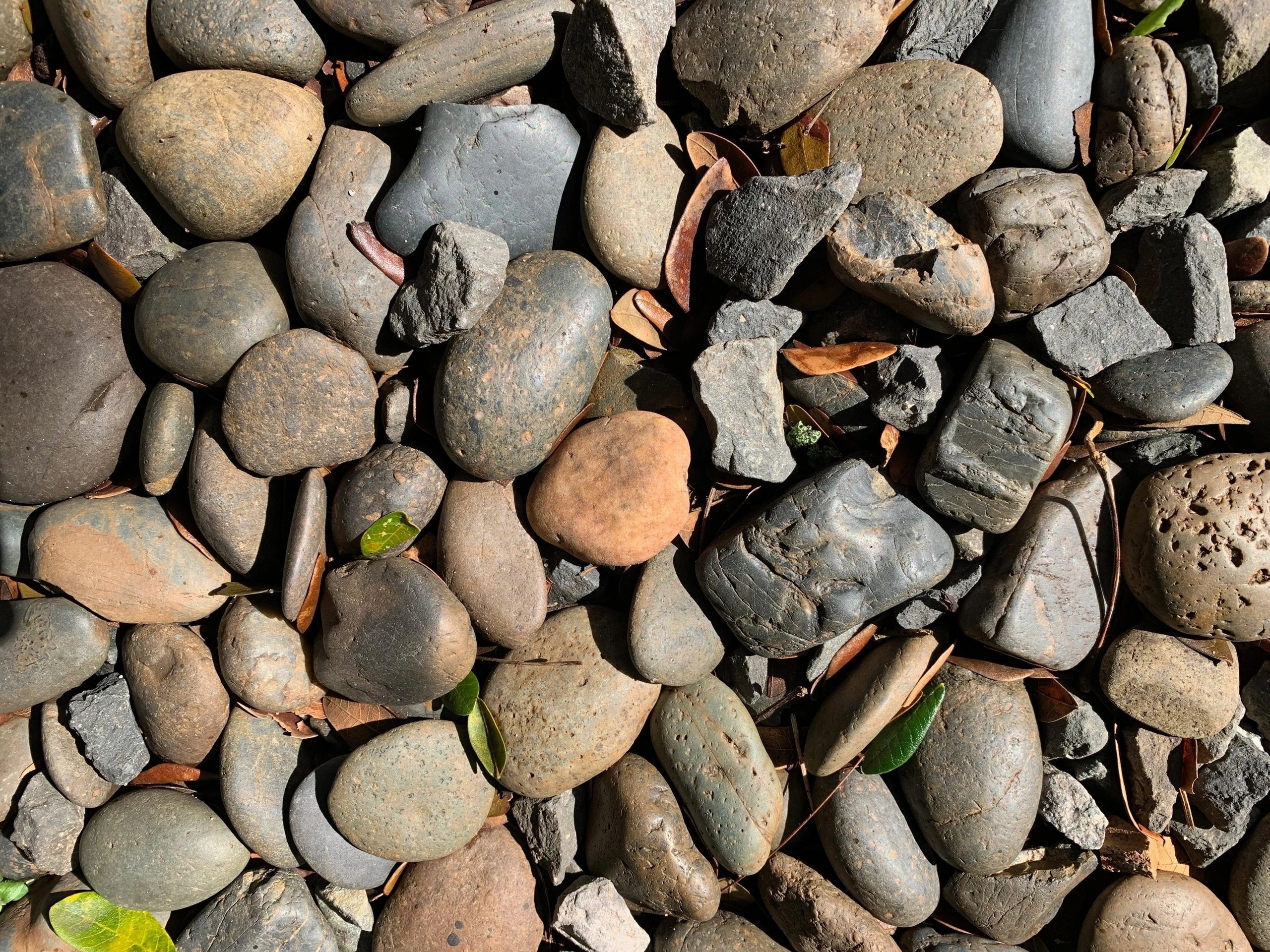 River stones and pebbles